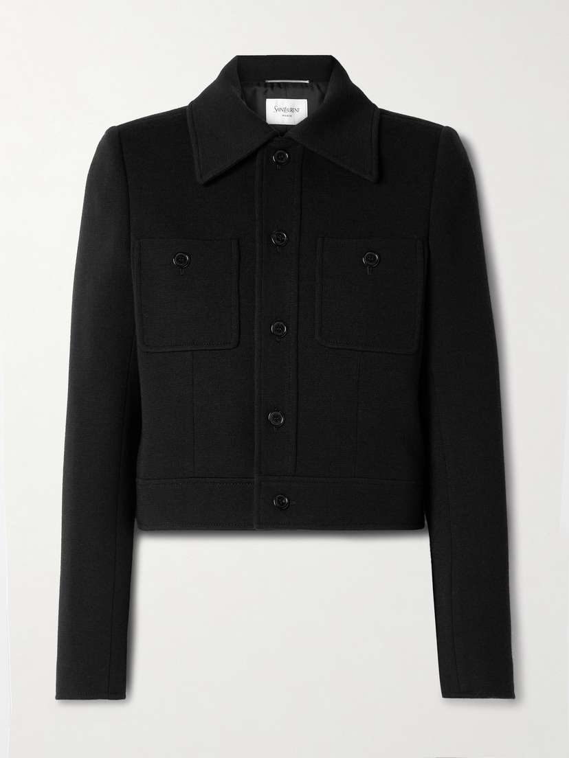 Saint Laurent Cropped Wool-blend Jacket