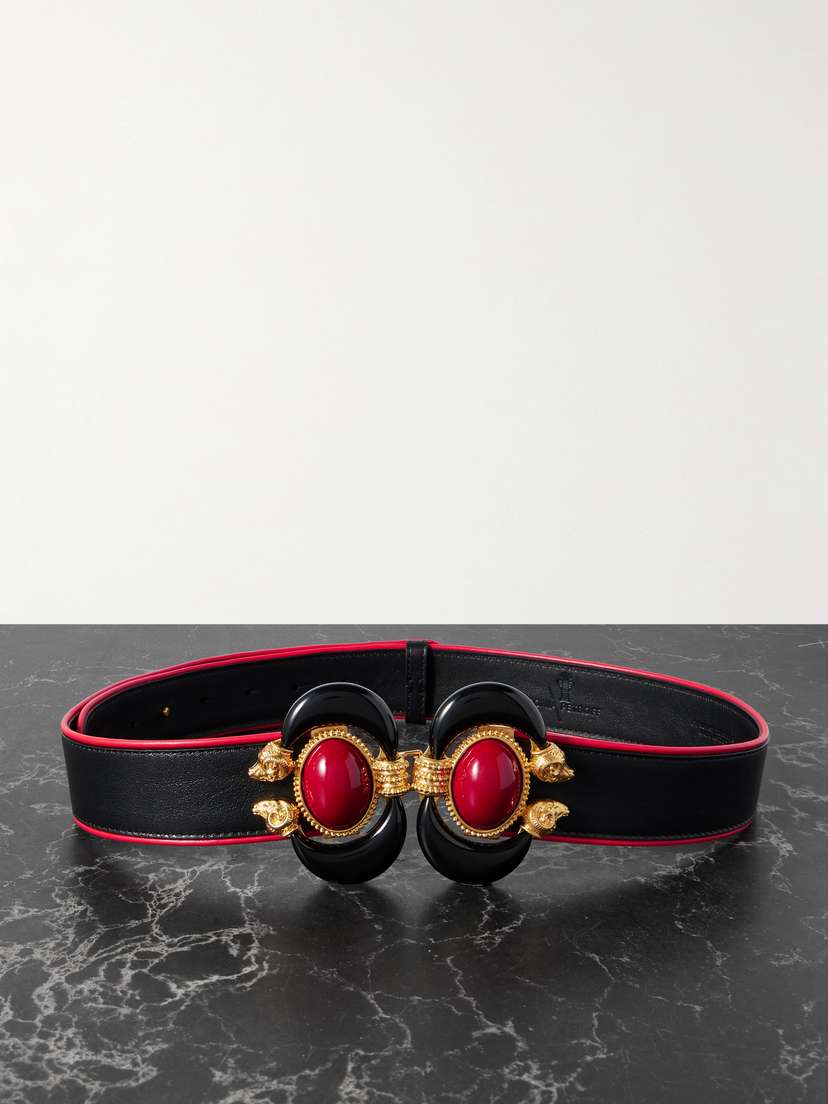 Sonia Petroff Aries Embellished eather Belt