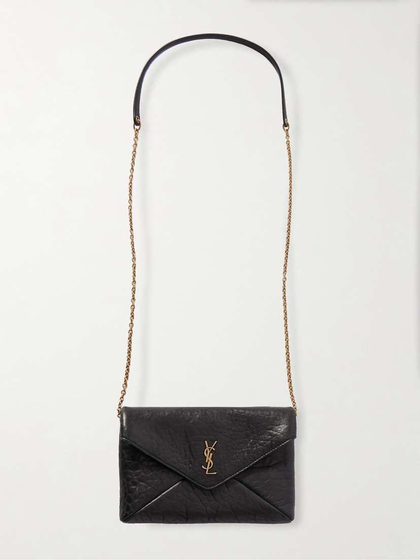Saint Laurent Cassandre Mini Textured-leather Shoulder Bag