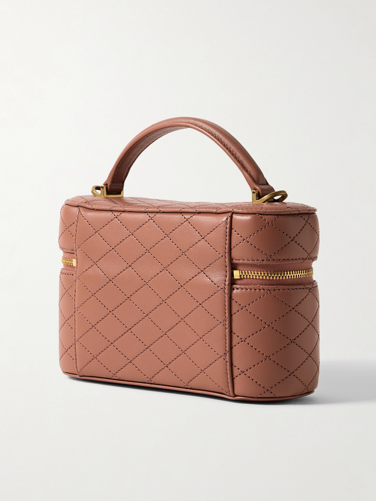 Saint Laurent Gaby Vanity Mini Quilted Leather Shoulder Bag In Pink