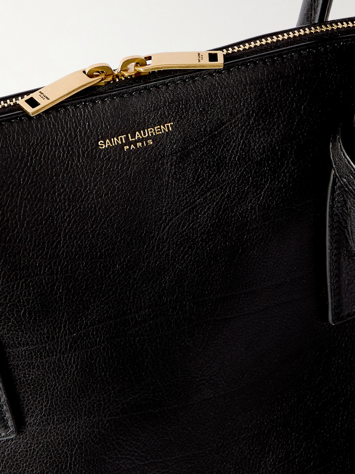 Saint Laurent Sac De Jour Downtown Leather Tote In Black