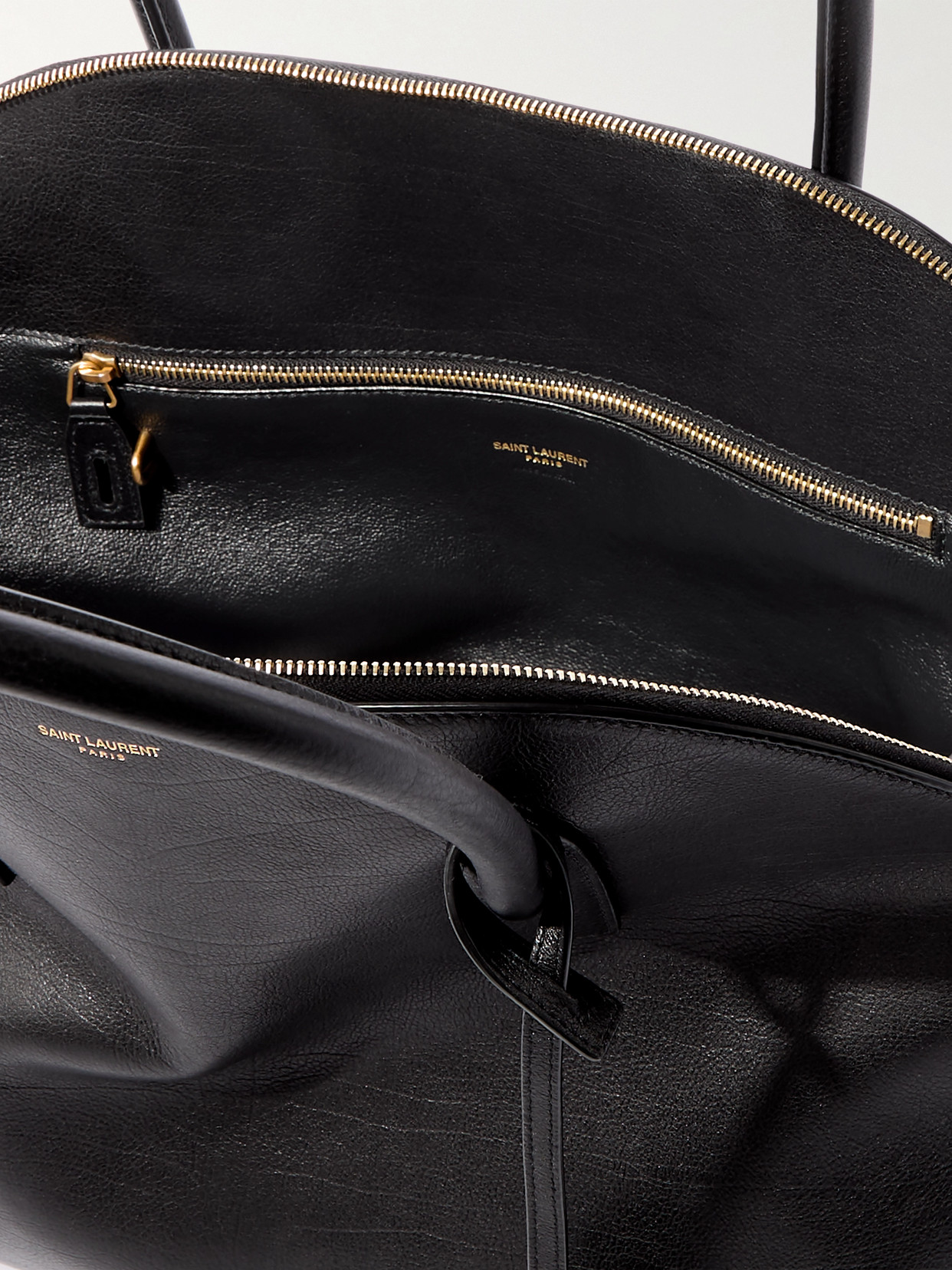 Saint Laurent Sac De Jour Downtown Leather Tote In Black