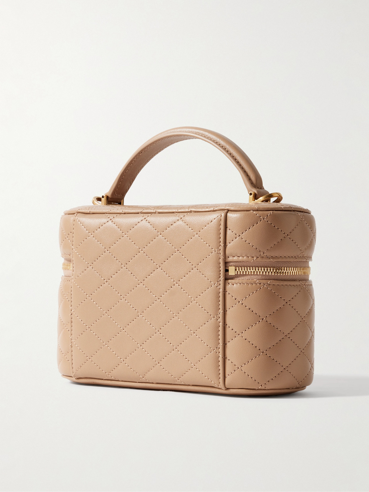 Saint Laurent Gaby Vanity Leather Shoulder Bag In Neutrals