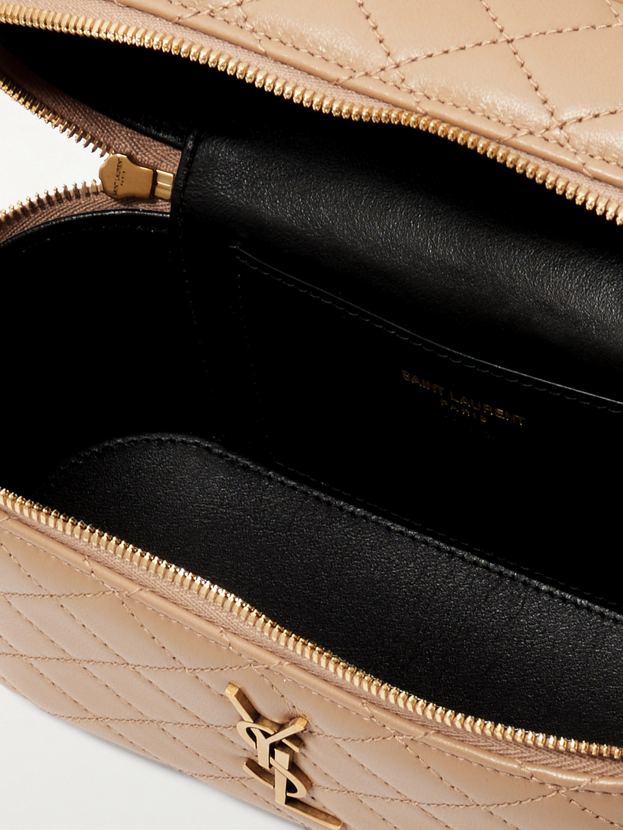 Saint Laurent Gaby Vanity Leather Shoulder Bag In Neutrals