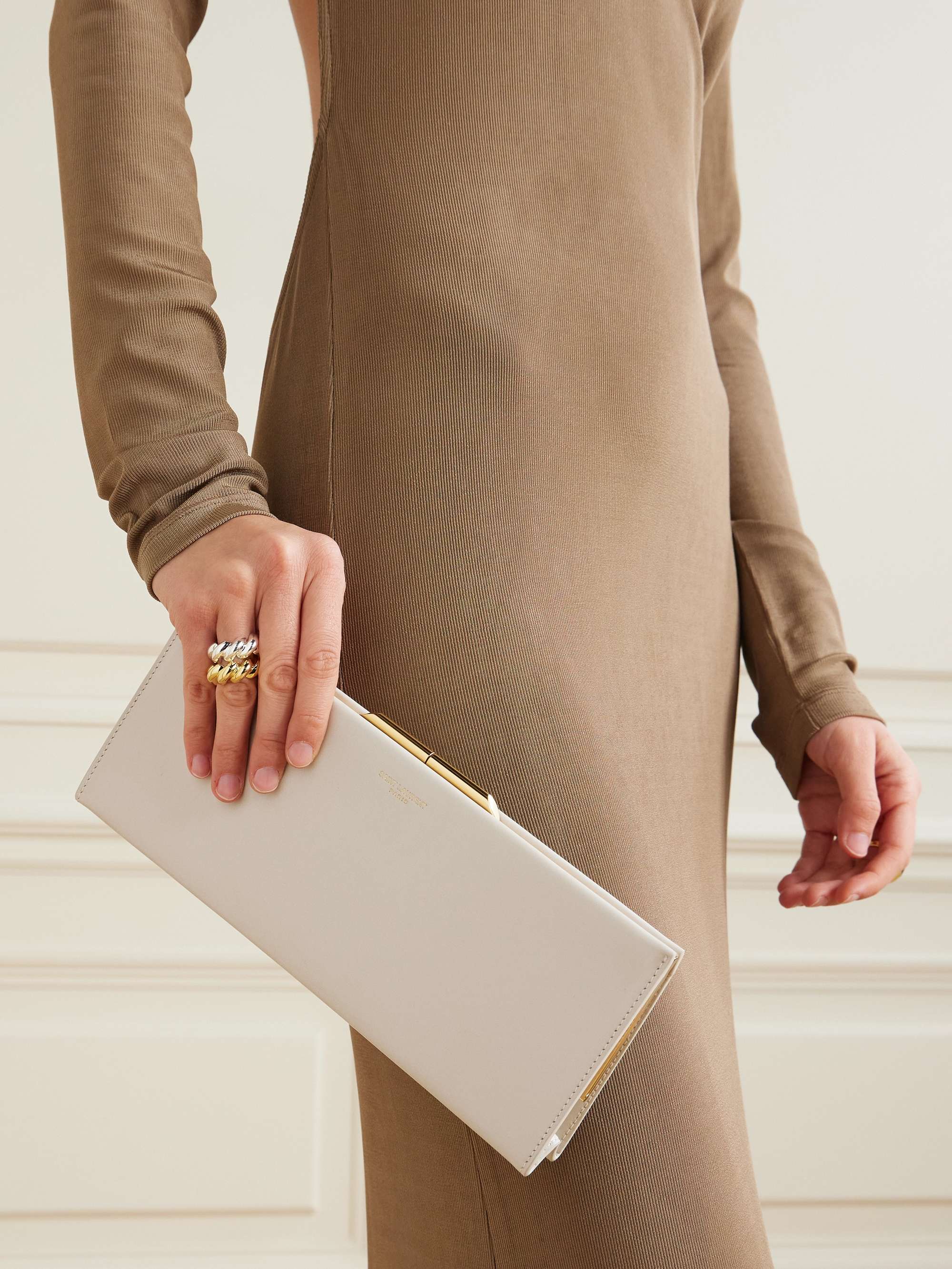 SAINT LAURENT Leather clutch
