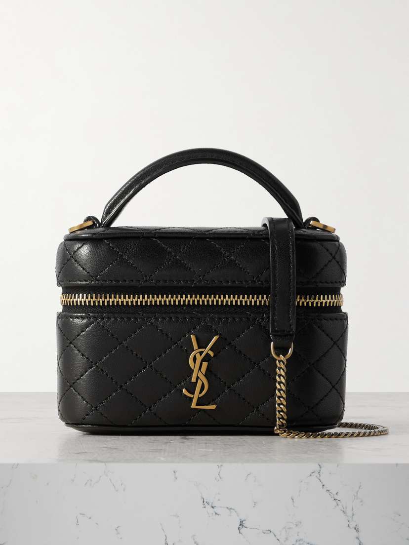 Saint Laurent Gaby Vanity Micro Quilted Leather Shoulder Bag