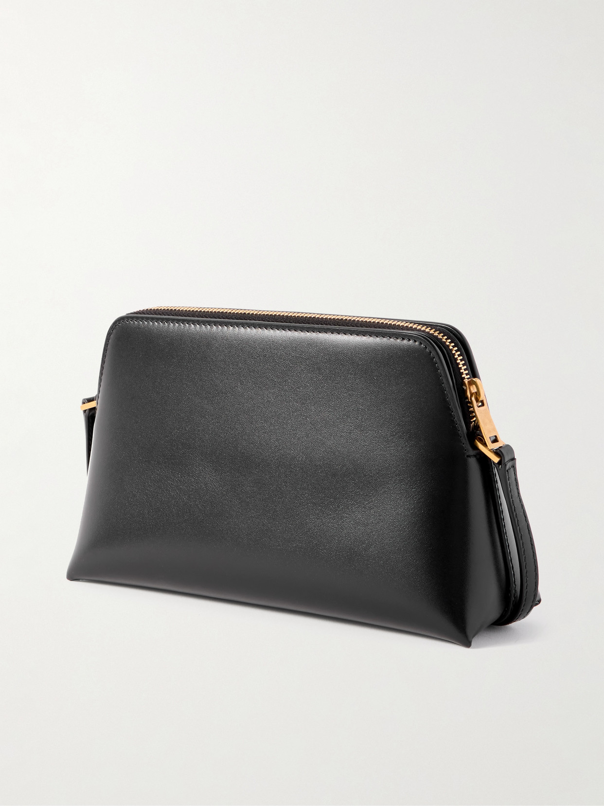 Saint Laurent Leather Shoulder Bag In Black