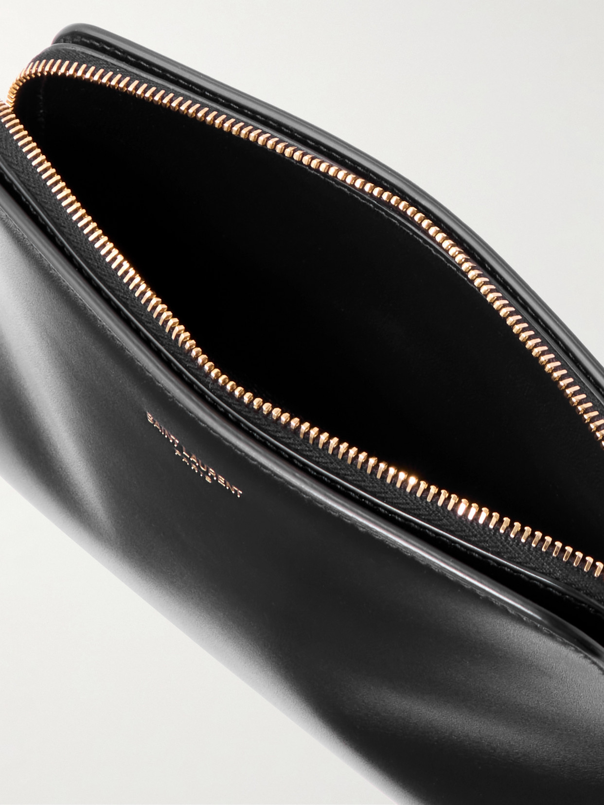 Saint Laurent Leather Shoulder Bag In Black
