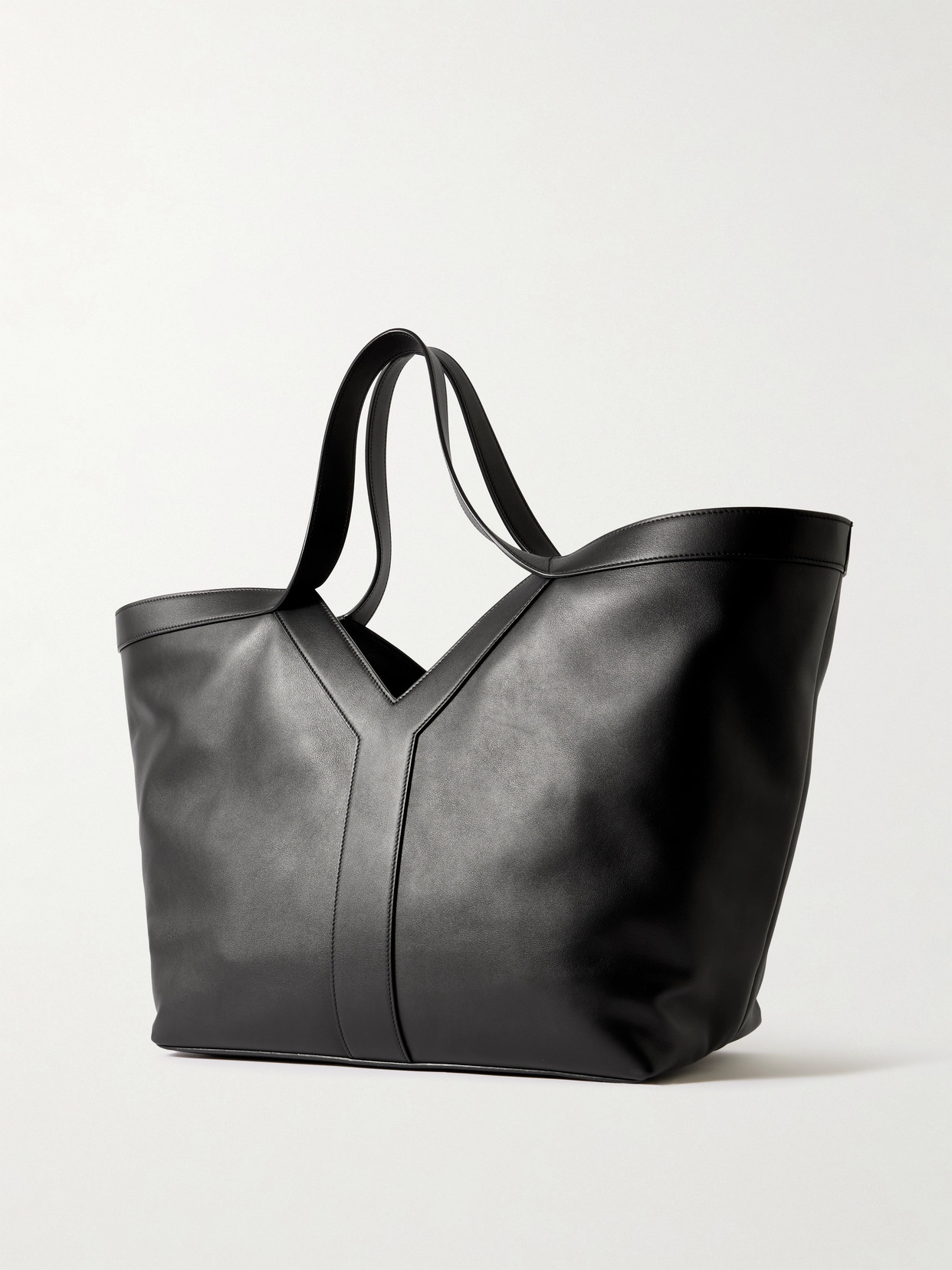 Saint Laurent Why Leather Tote In Black