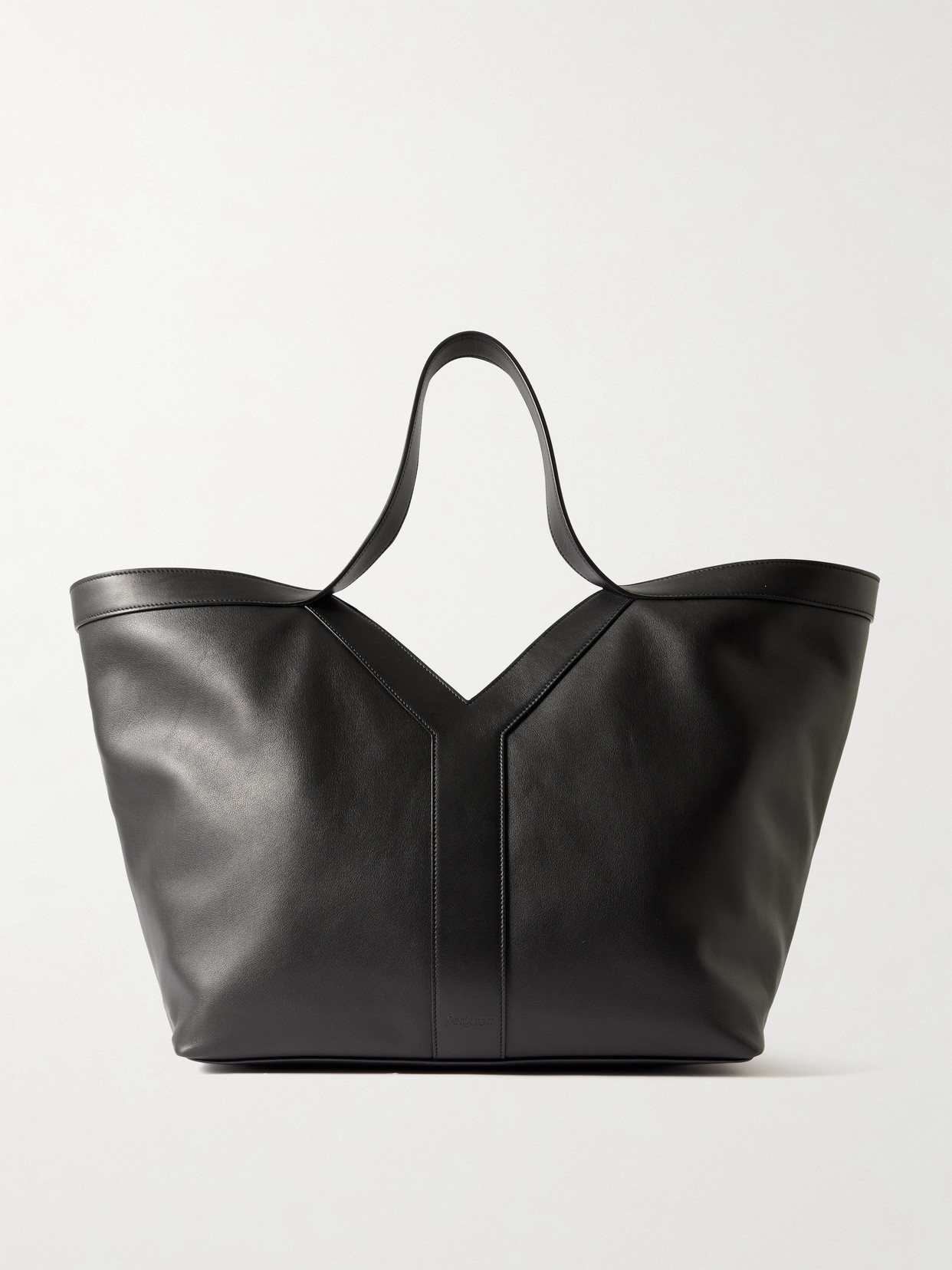 Saint Laurent Why Leather Tote In Black