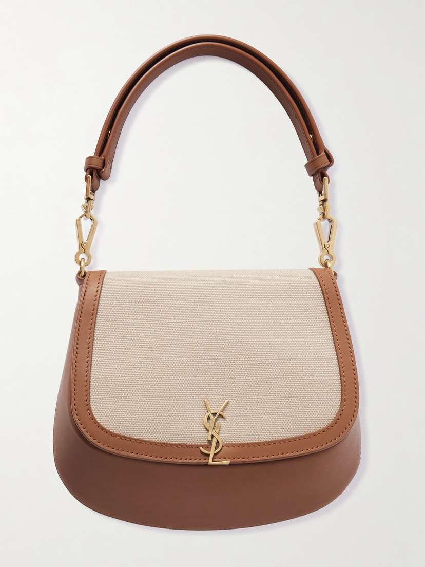 Saint Laurent Voltaire Canvas-trimmed Leather Mini Bag