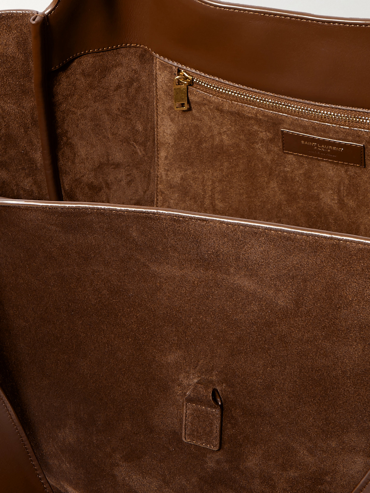 Saint Laurent Le 5 À 7 Bea Suede Tote In Brown