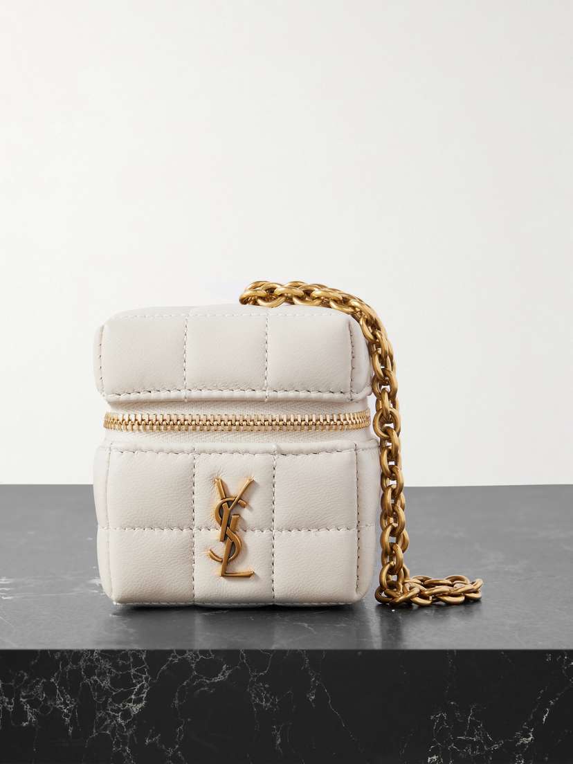 Saint Laurent Cassandre Matelassé Mini Quilted Leather Pouch