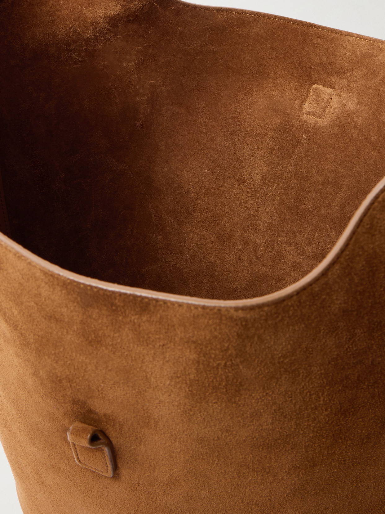 Saint Laurent Le 5 À 7 Suede Shoulder Bag In Brown