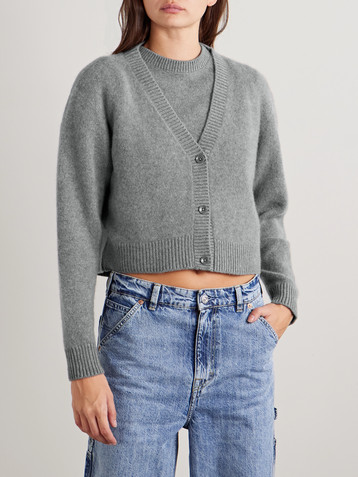 The Elder Statesman Cashmere cropped cardigan