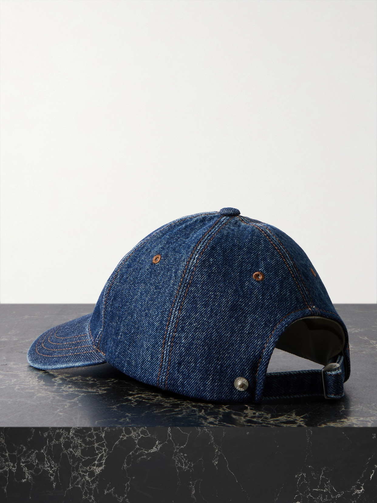 LOEWE + PAULA'S IBIZA EMBROIDERED DENIM BASEBALL CAP