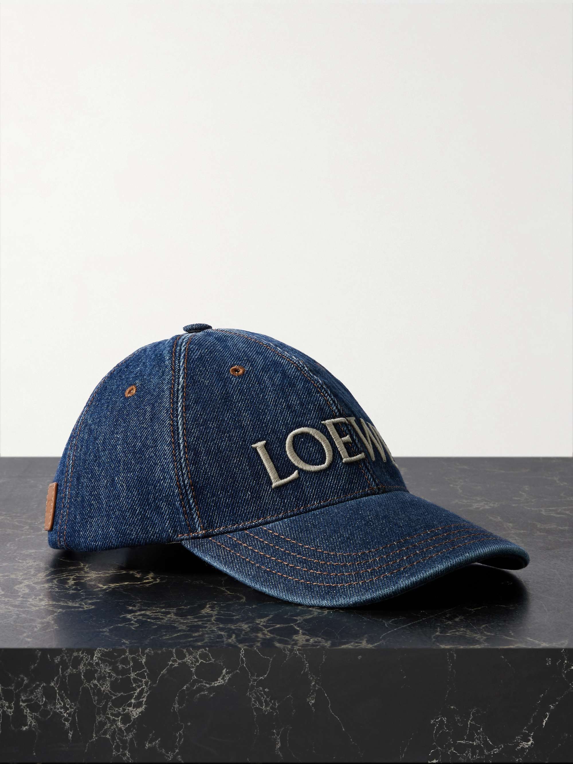 LOEWE + Paula's Ibiza デニム ベースボールキャップ 刺繍入り LOEWE + Paula's Ibiza デニム ベースボールキャップ 刺繍入り