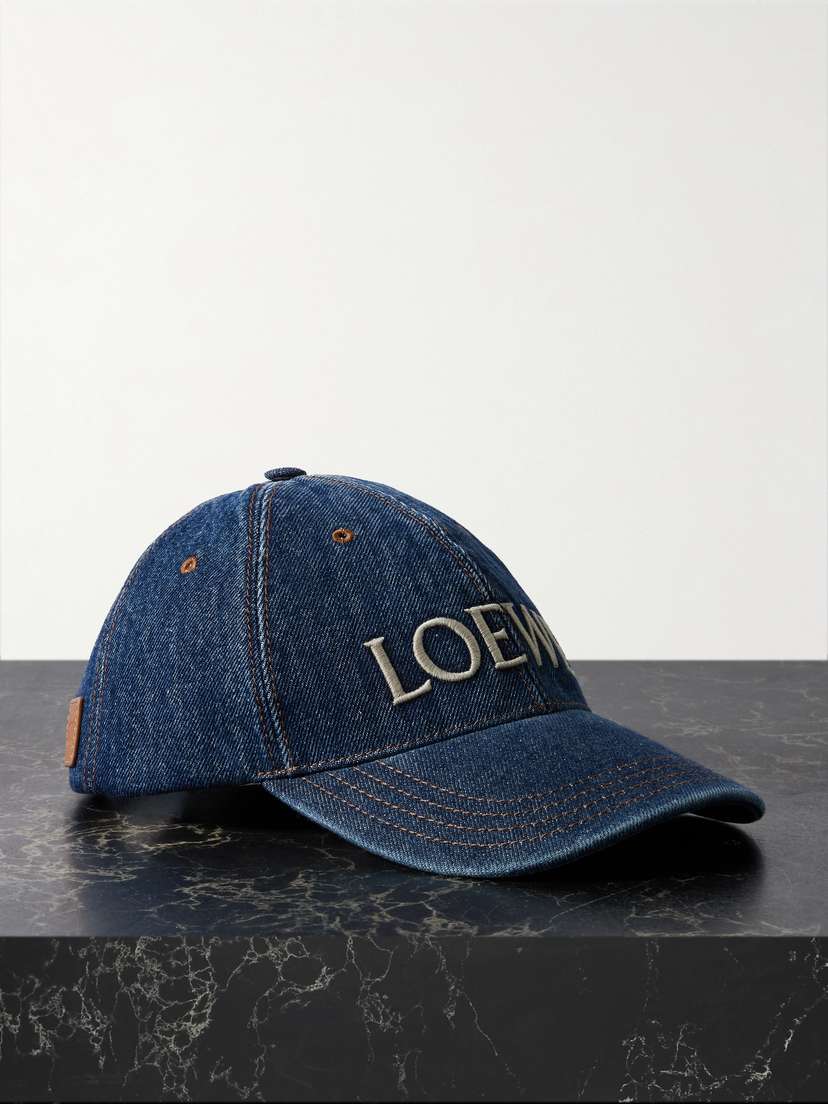 Loewe + Paula's Ibiza Embroidered Denim Baseball Cap