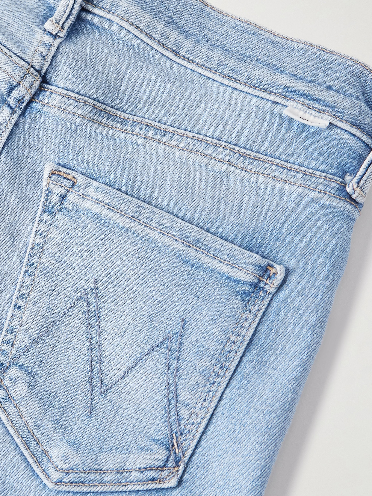 Mother The Mid Rise Dazzler Ankle Slim Jeans In In The Blink Of An Eye In Blue