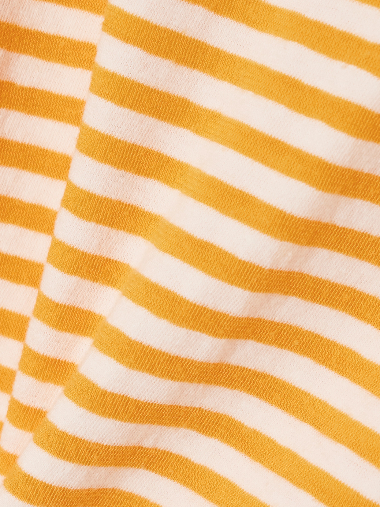 Mother The Skipper Bell Striped Stretch-cotton Sweater In Yellow