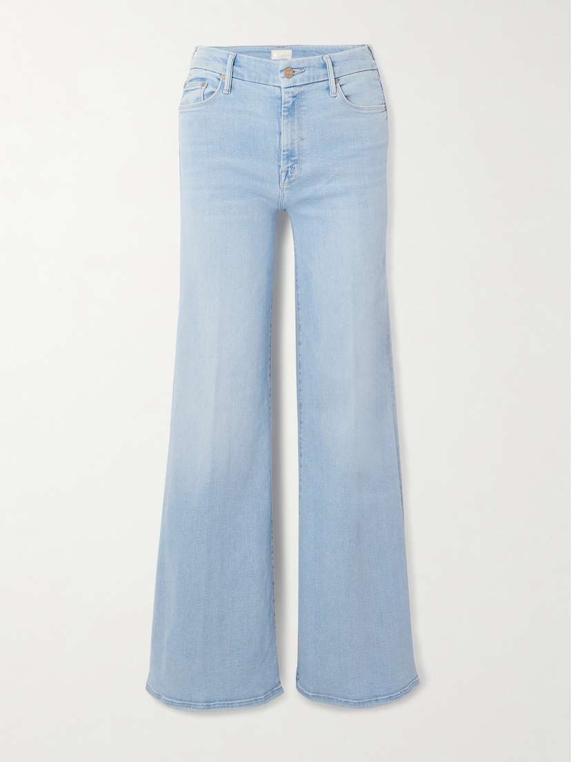 Mother The Roller Sneak High-rise Wide-leg Jeans
