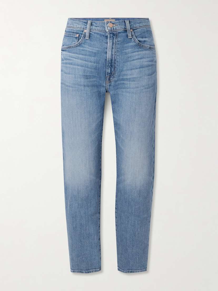 Mother The Ditcher Zip Cropped Straight-leg Jeans