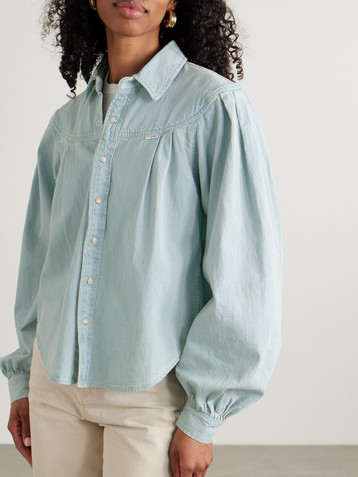 MOTHER The Rhapsody Exes pleated denim shirt
