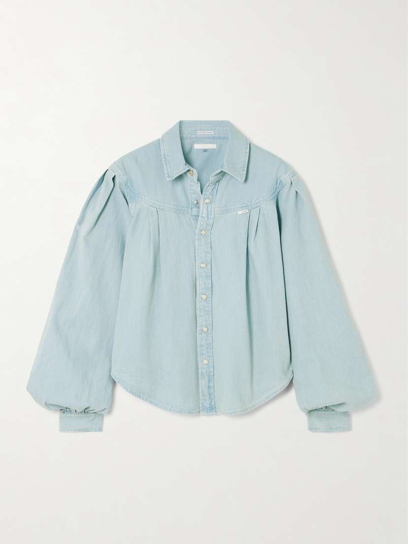 Mother The Rhapsody Exes Pleated Denim Shirt