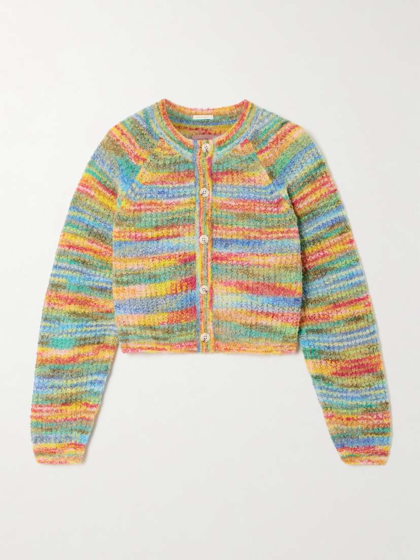 Mother Cropped Alpaca-blend Cardigan