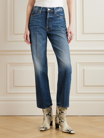 MOTHER The Rambler Ankle high-rise straight-leg jeans