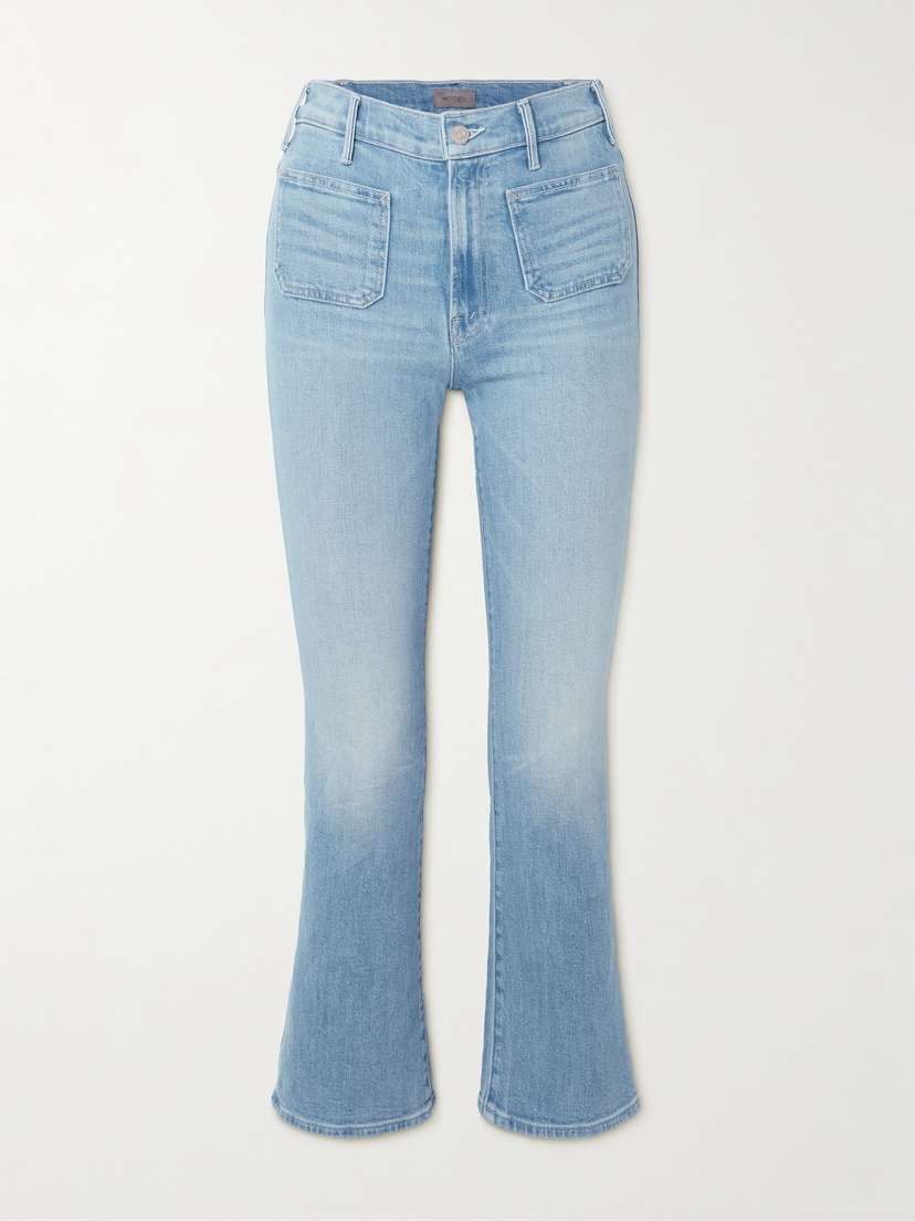 Mother Hustler Patch Pocket Ankle High-rise Bootcut Jeans