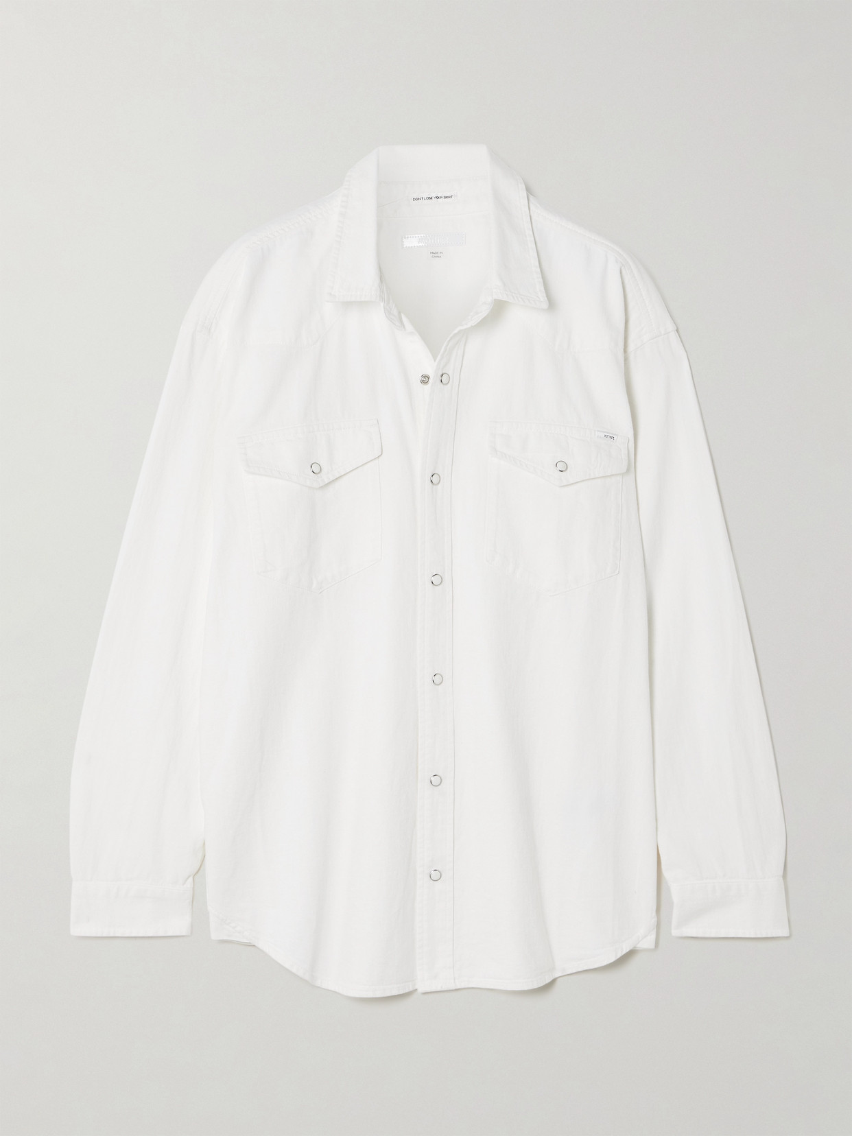 Mother The Exes And Oh's Denim Shirt In White
