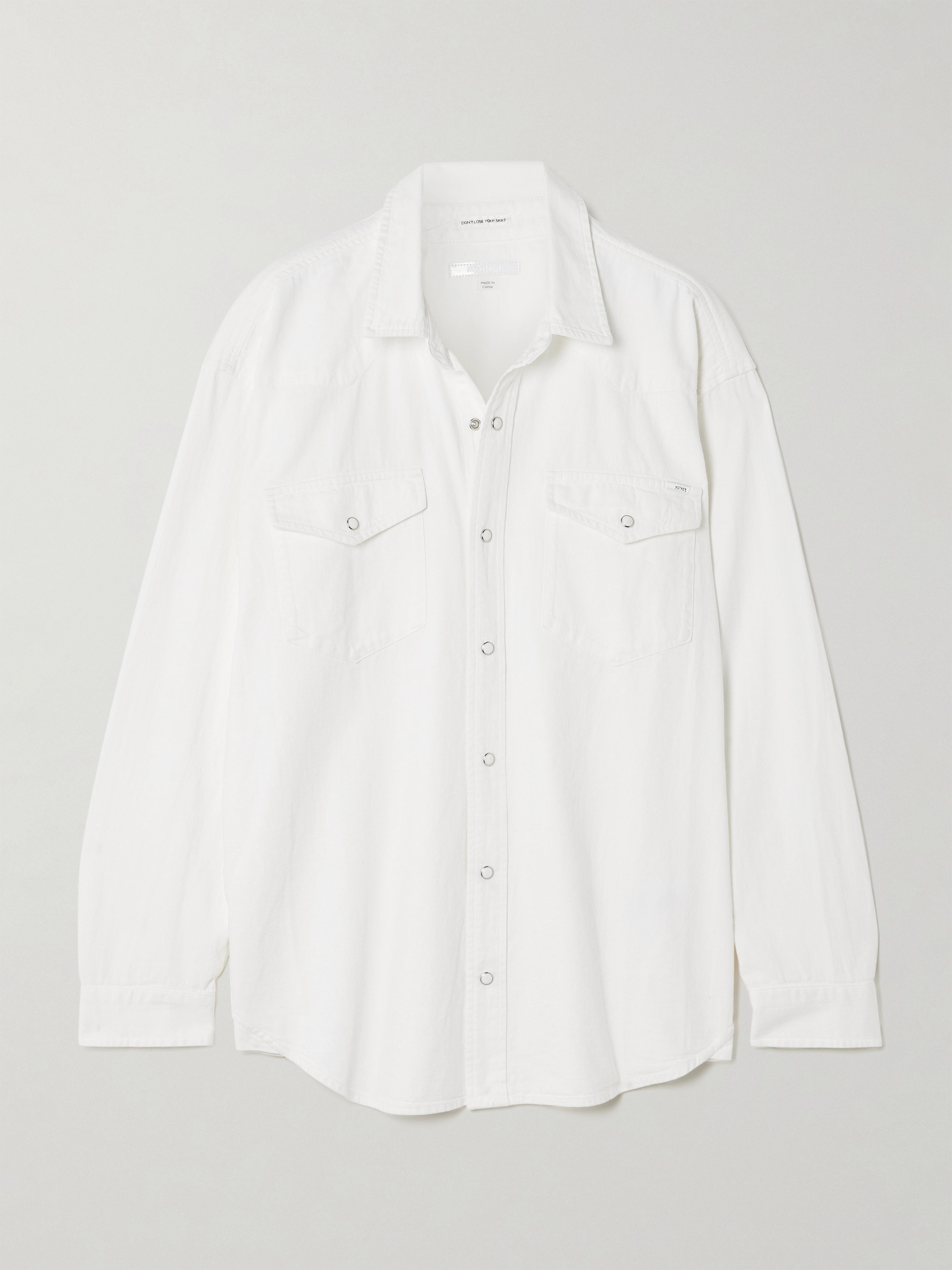 MOTHER The Exes and Oh's denim shirt thumbnail