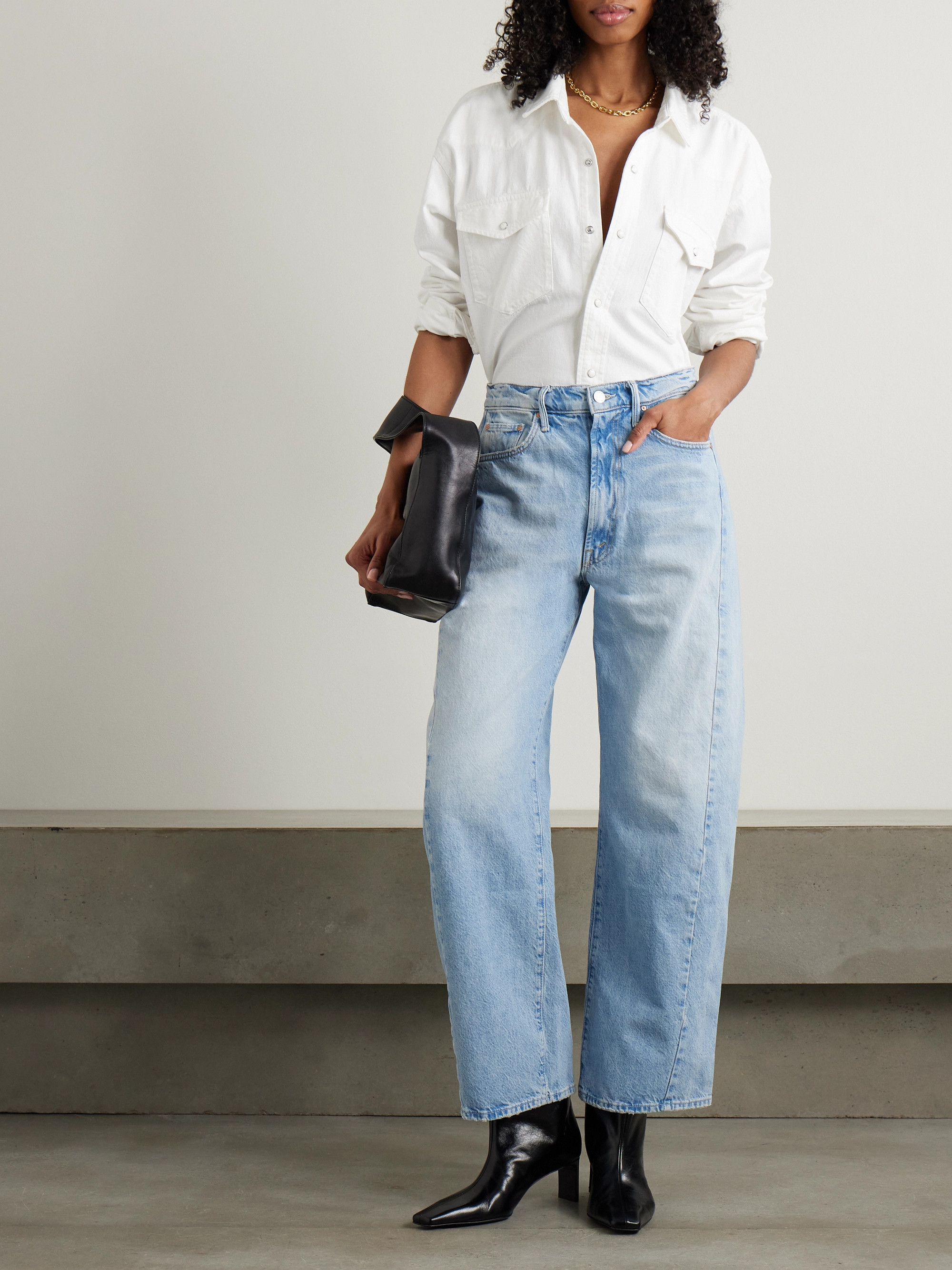 MOTHER The Exes and Oh's denim shirt thumbnail