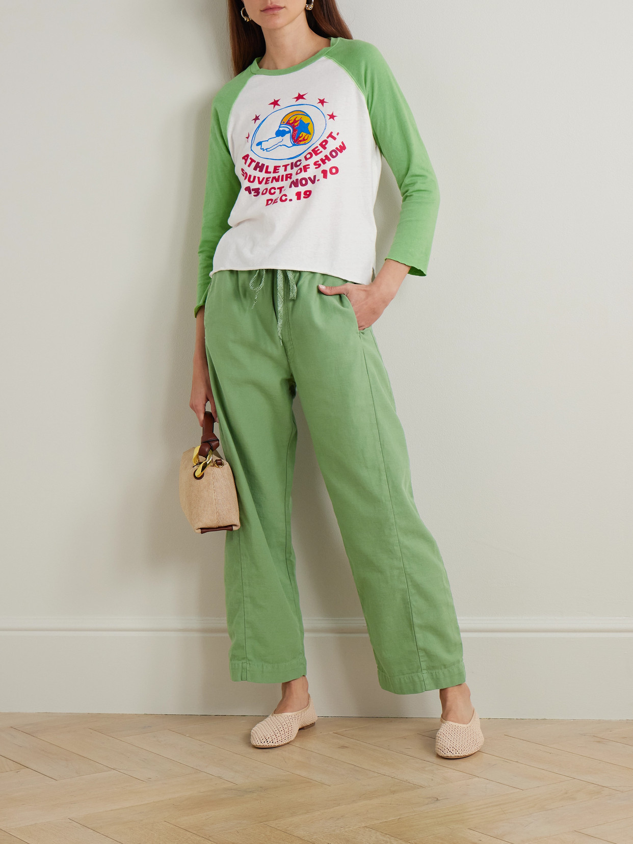MOTHER THE SPORTY CONCERT PRINTED COTTON-JERSEY T-SHIRT