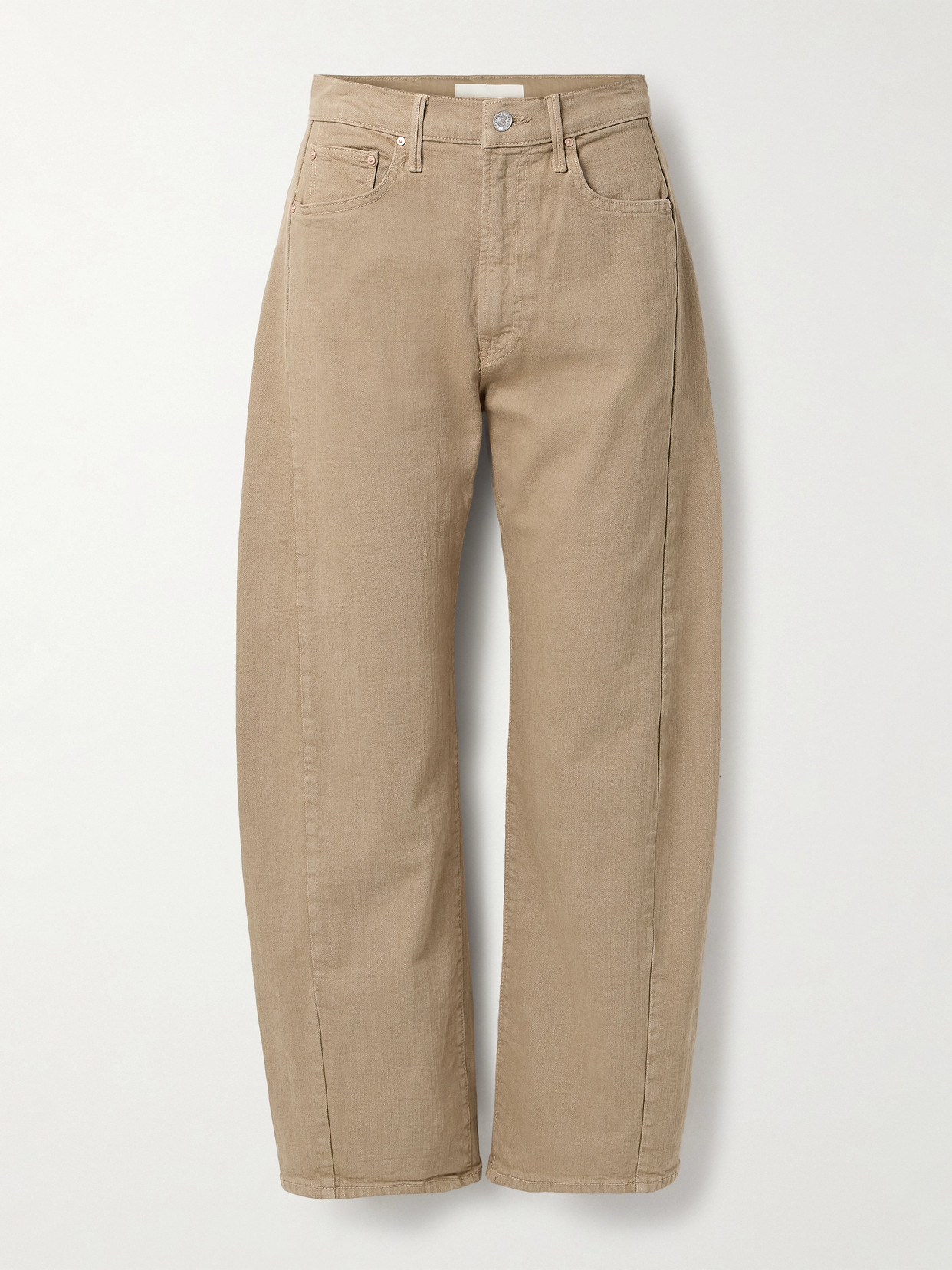 Mother The Dodger Flood High Rise Jeans In Dark Khaki In Brown