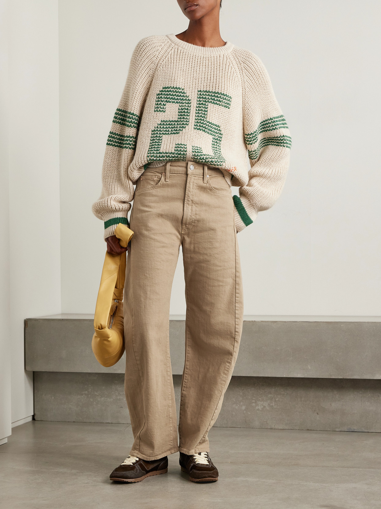 Mother The Dodger Flood High Rise Jeans In Dark Khaki In Brown