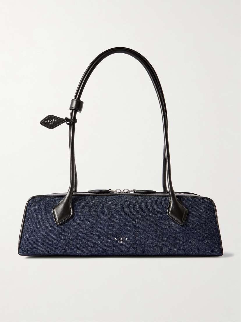 Alaïa Le Teckel Medium Denim Shoulder Bag