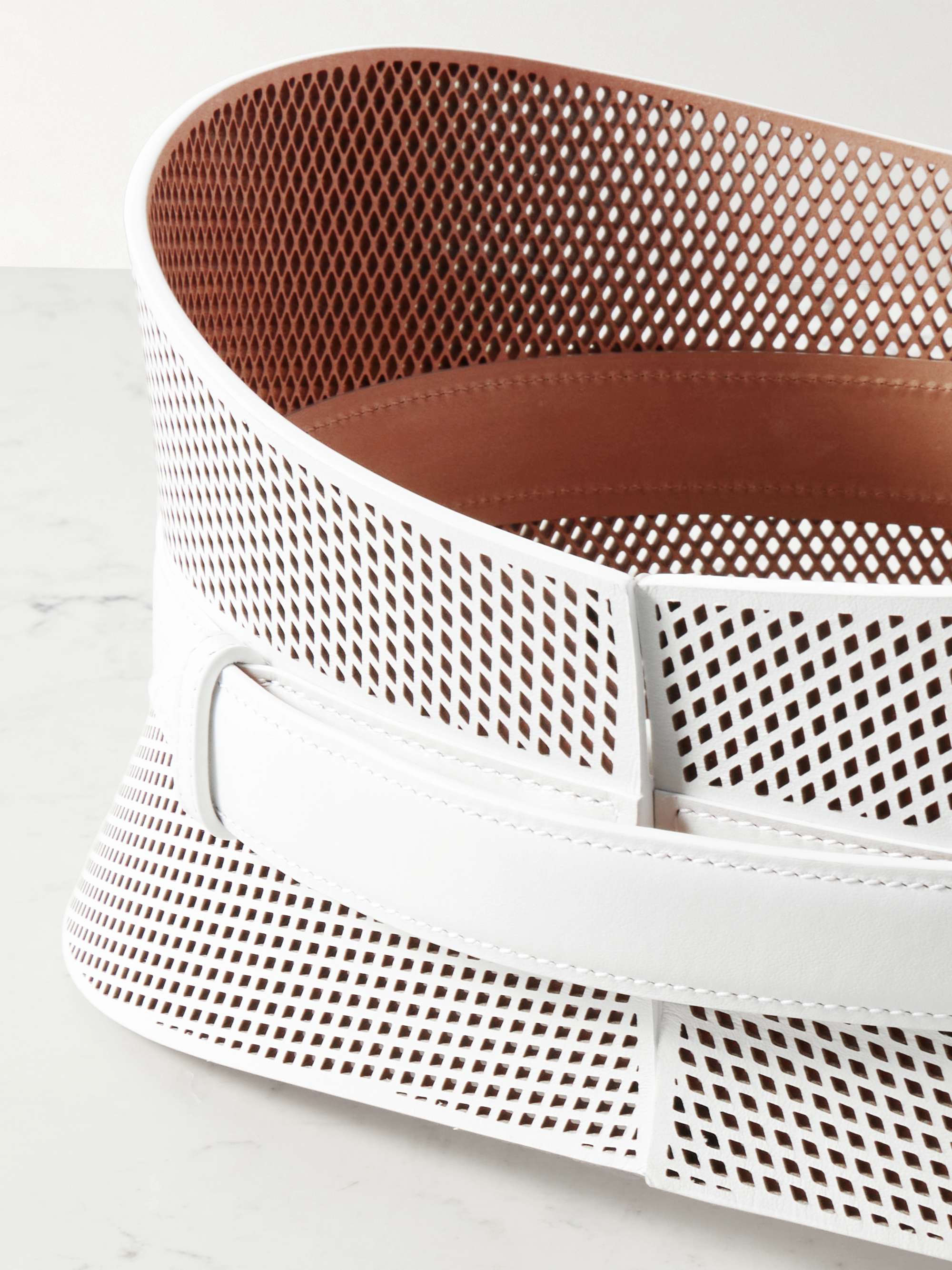 ALAÏA Neo Bustier laser-cut leather belt | NET-A-PORTER ALAÏA Neo Bustier laser-cut leather belt | NET-A-PORTER