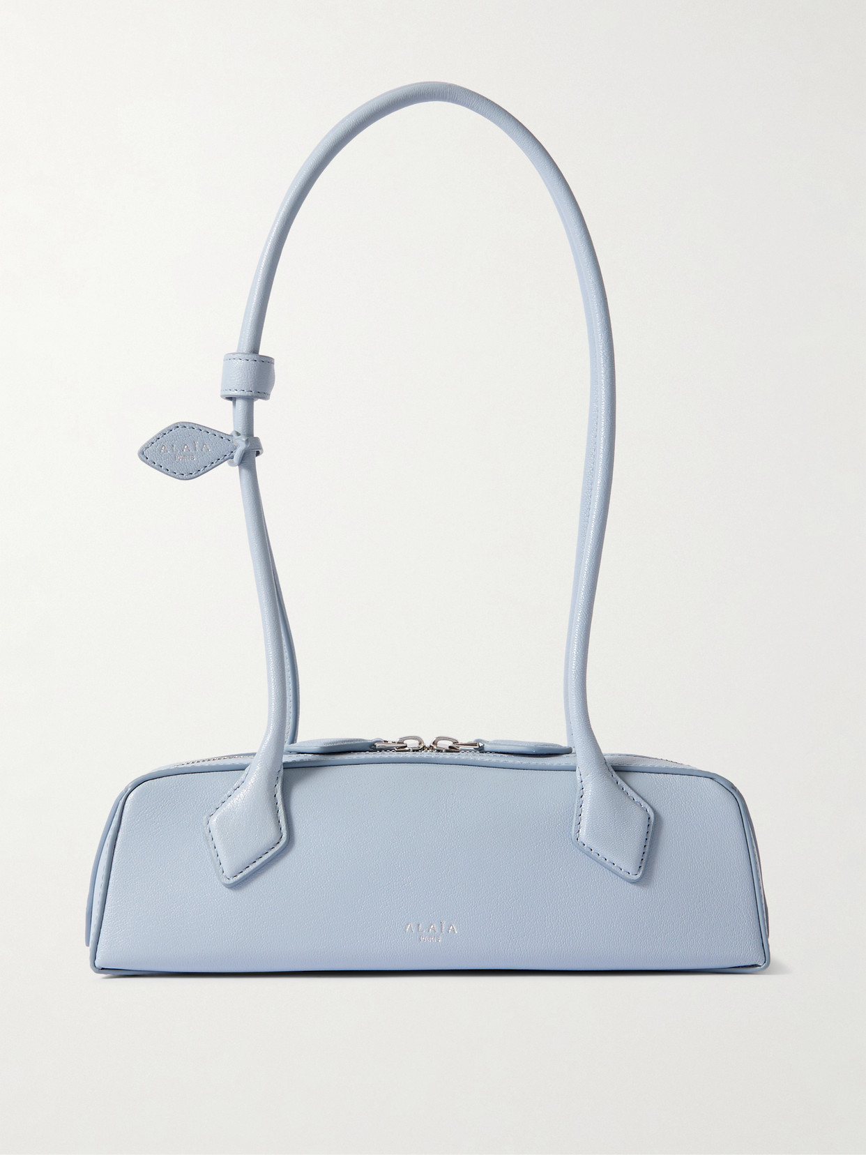 Alaïa Le Teckel Small Leather Shoulder Bag In Blue