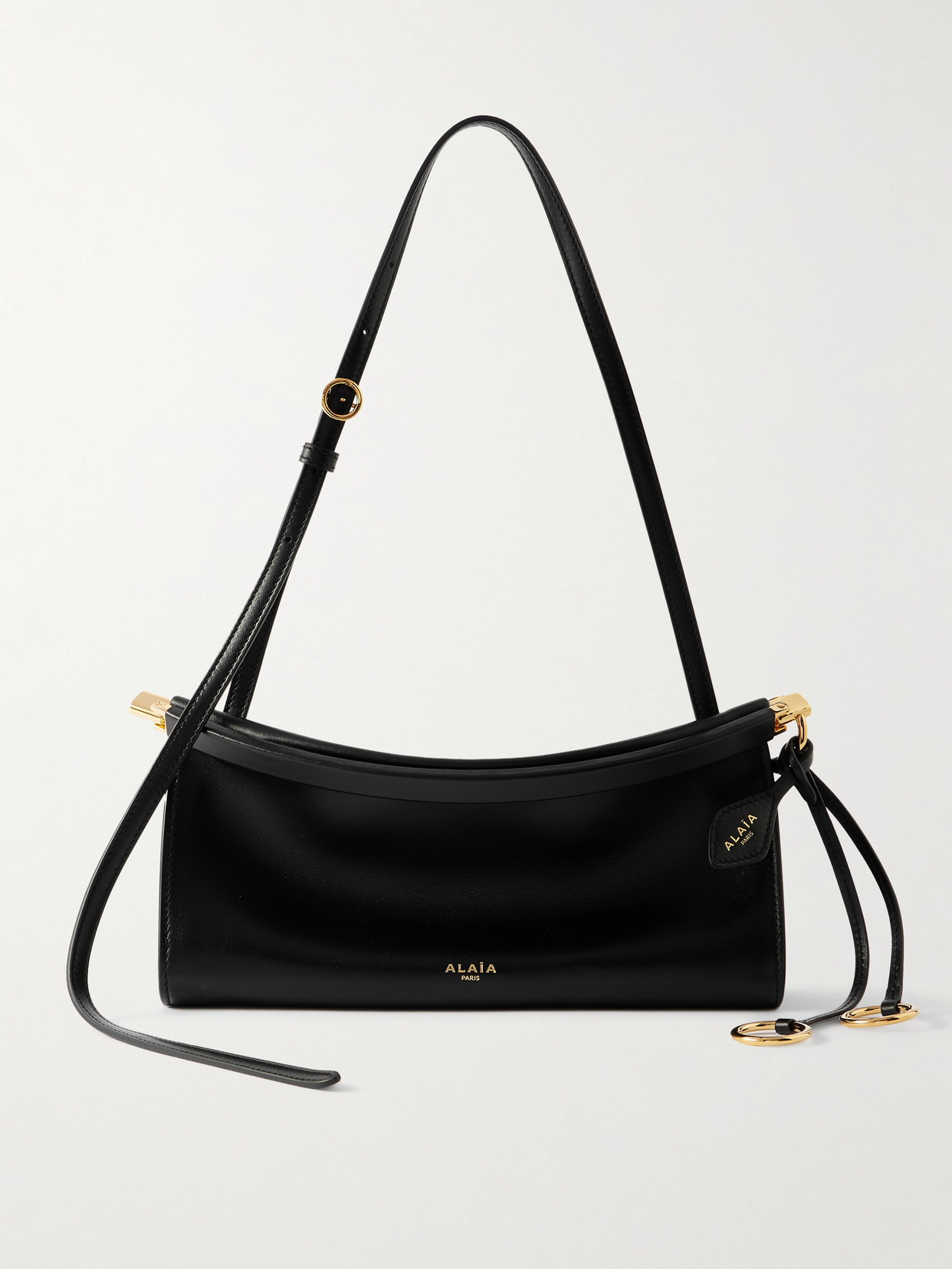 ALAÏA CLICK E/W SMALL LEATHER SHOULDER BAG