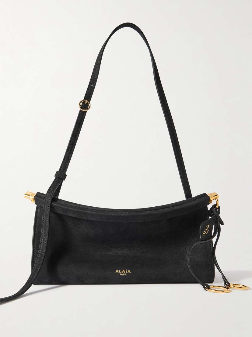 Alaïa Click E/w Small Textured-nubuck Shoulder Bag