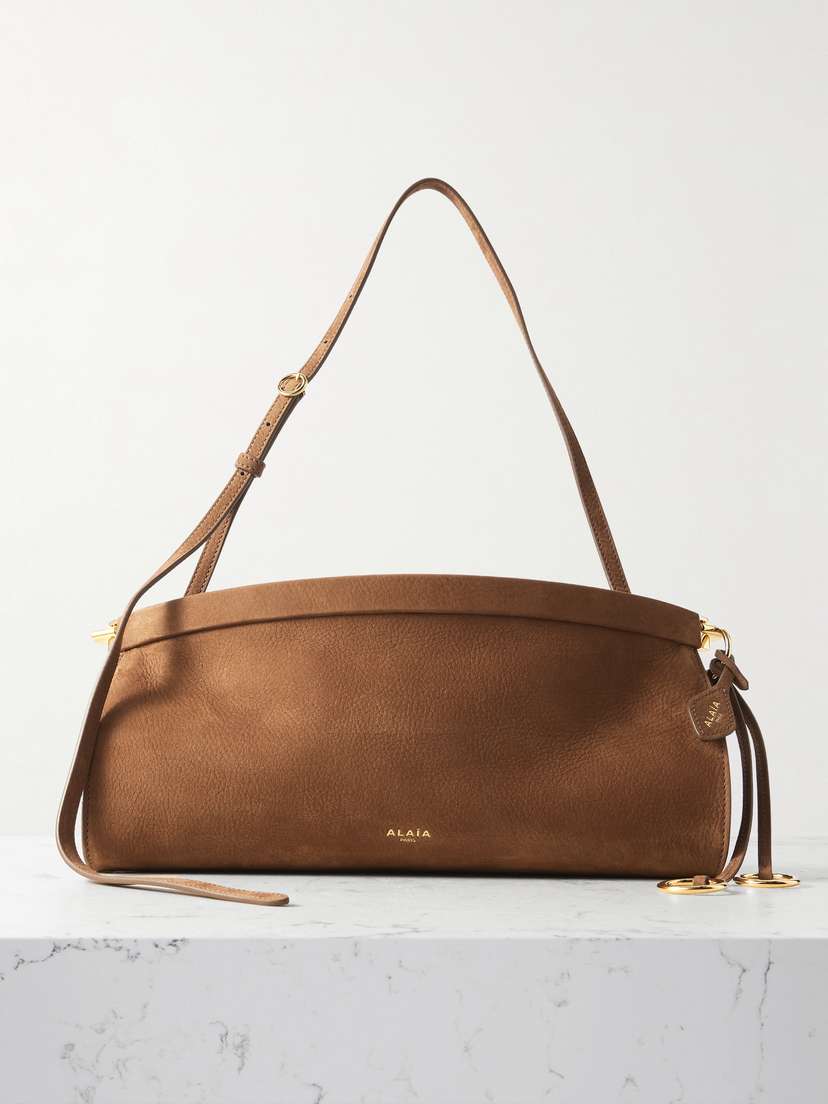 Alaïa Click Medium Nubuck Shoulder Bag