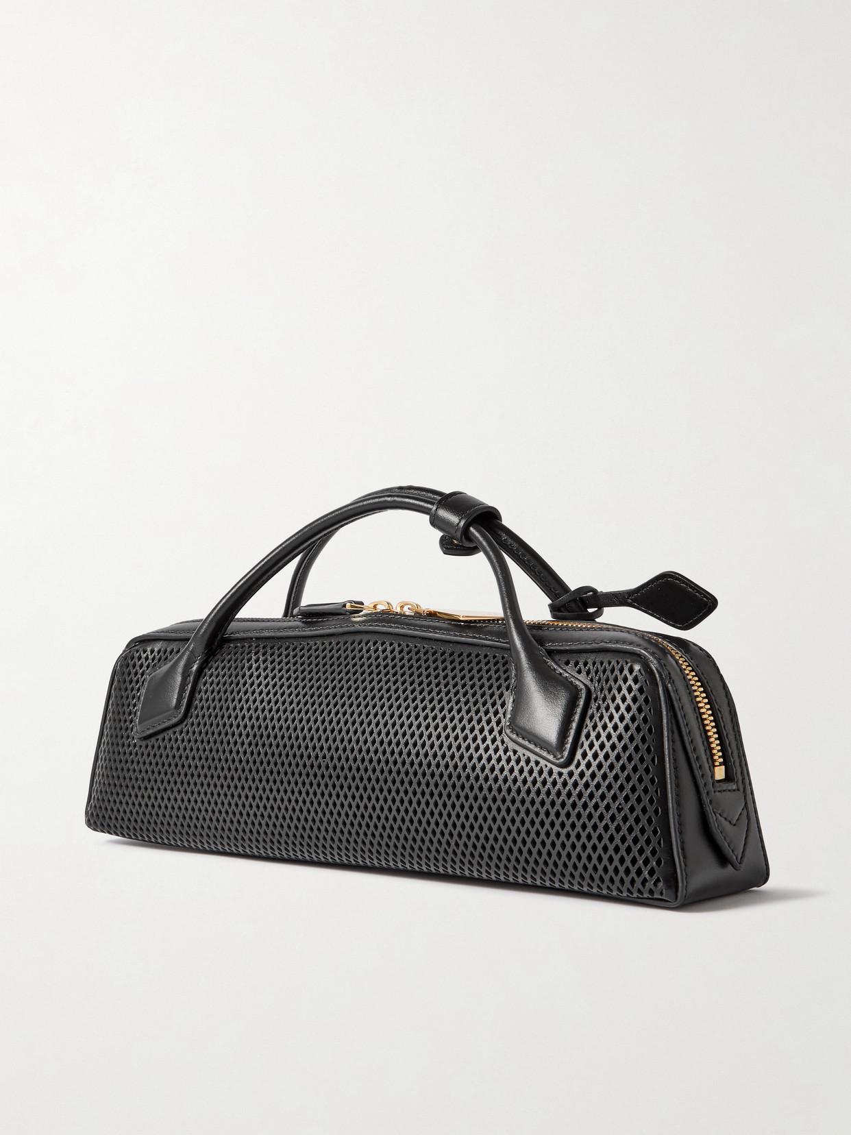 Alaïa Teckel Laser-cut Leather Tote In Black