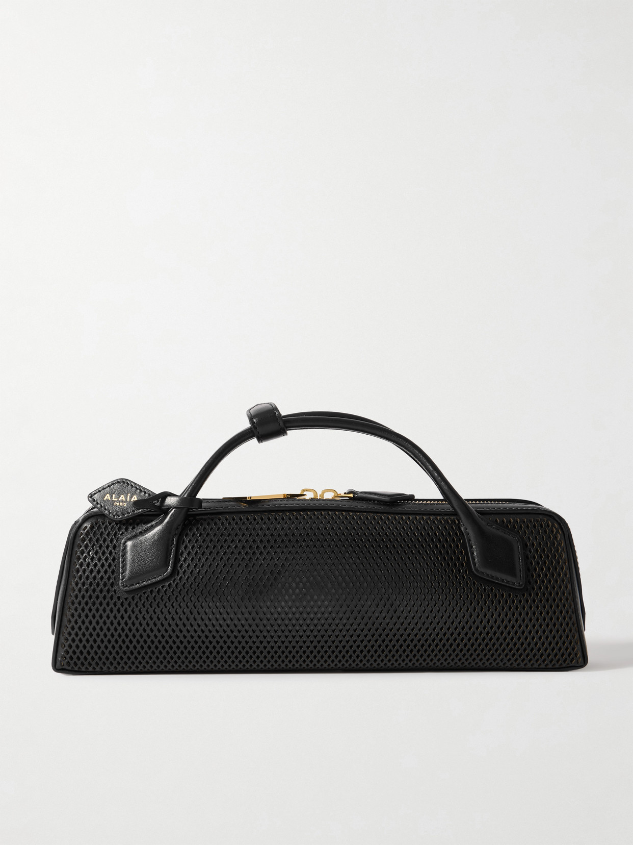 Alaïa Teckel Laser-cut Leather Tote In Black