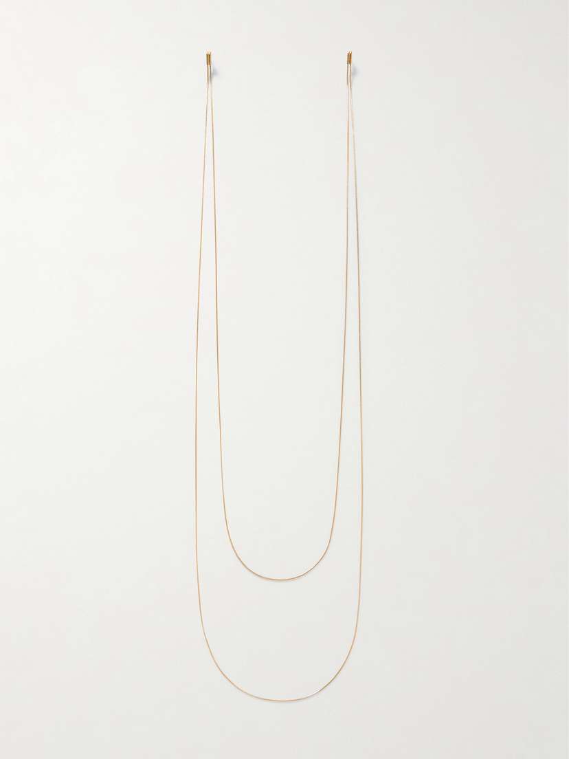 Alaïa — Layered gold-tone earrings