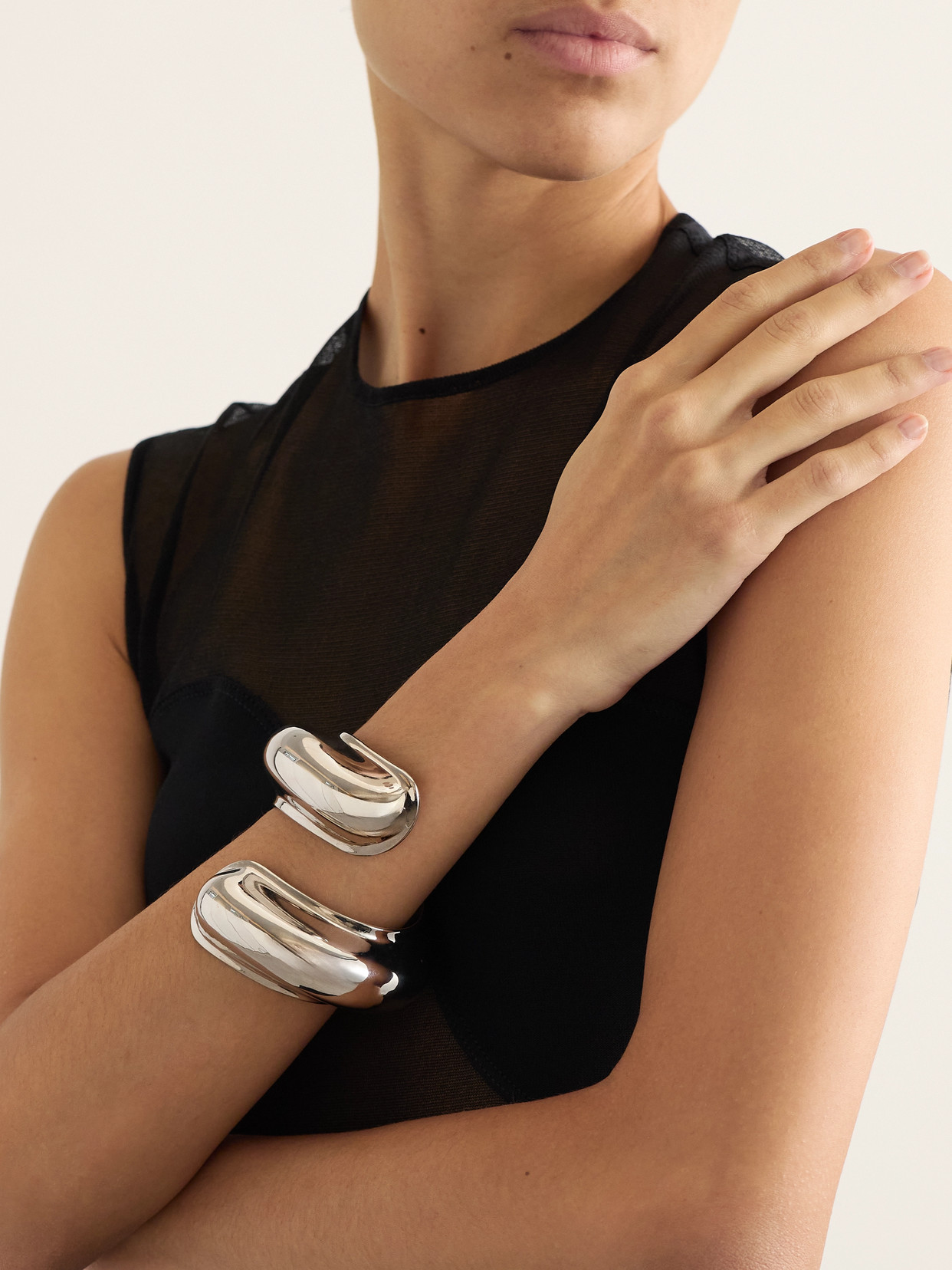 Alaïa Silver-tone Cuff In Silver