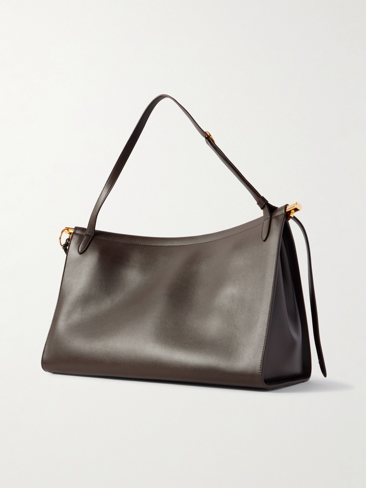Alaïa Click E/w Large Leather Shoulder Bag In Brown