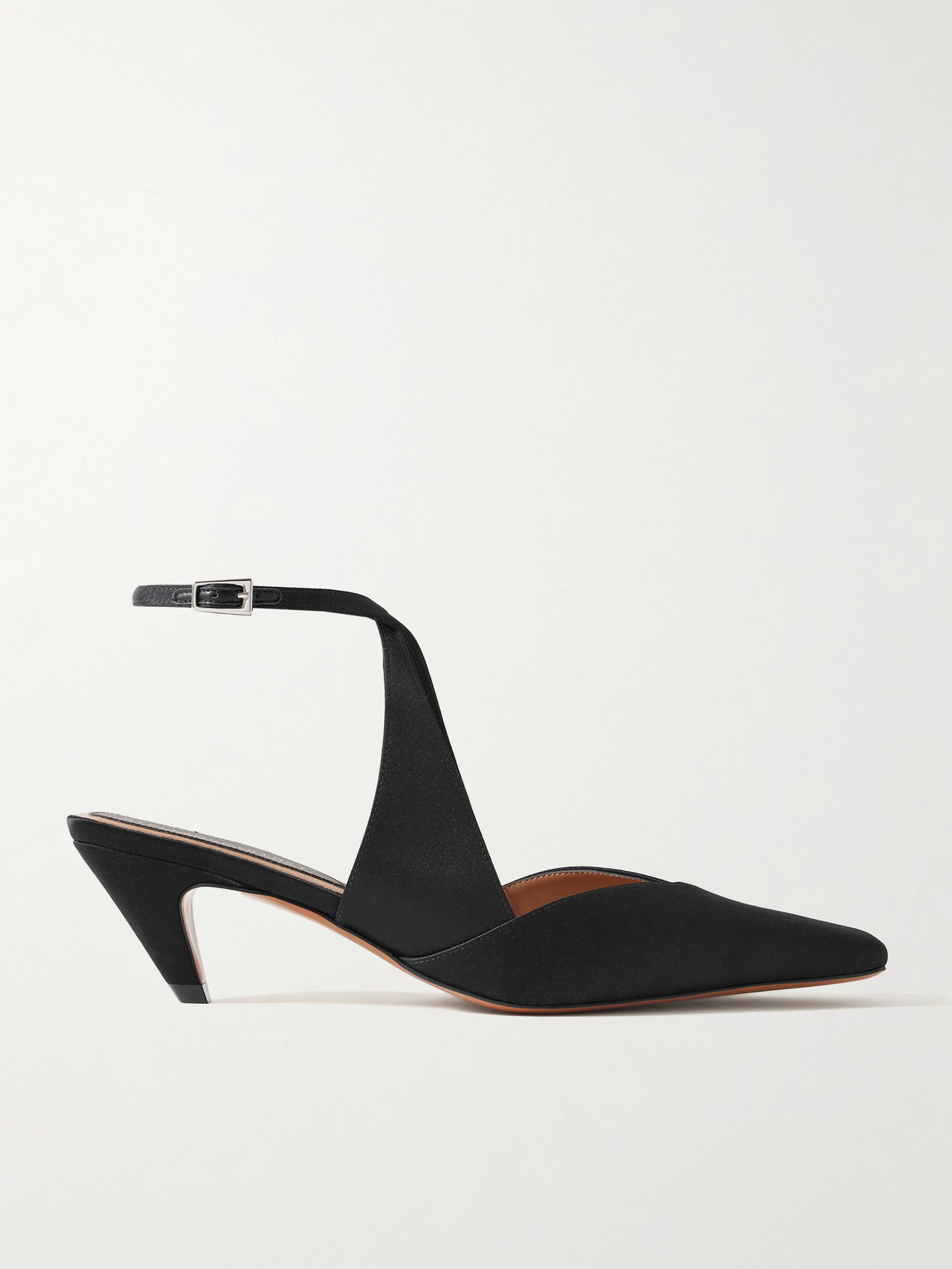 Stella Mccartney Spur Satin Heels Black In Black