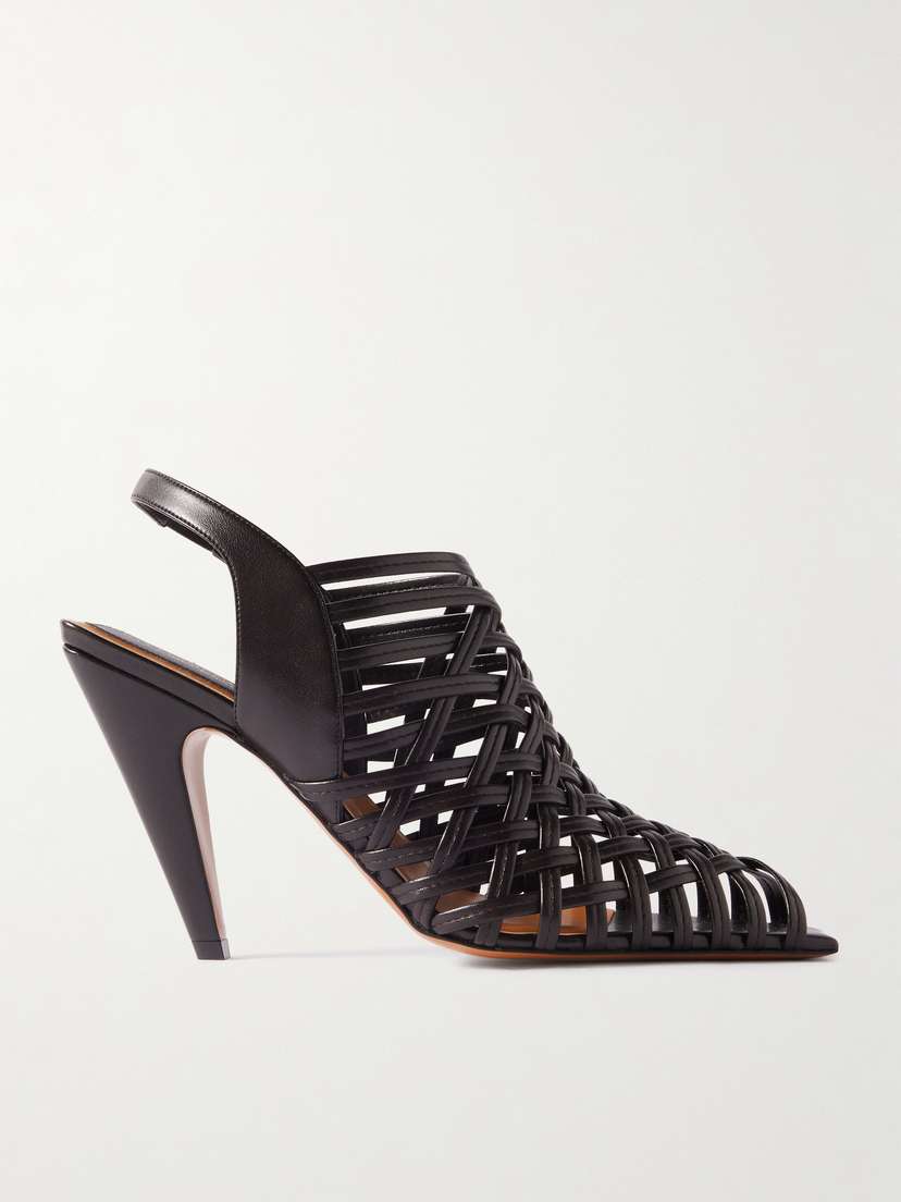 Stella McCartney Woven Vegan Slingback Pumps